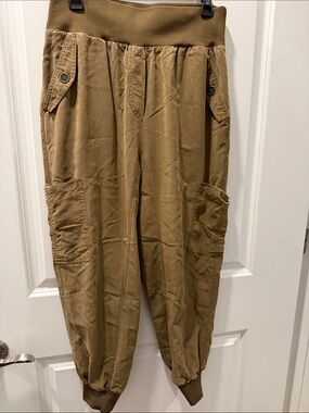 Anthropologie Olive/Tan Cargo Jogger Pants
